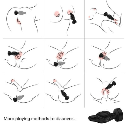 Armony Vibrator & Anal Plug Remote Control Black | Niks.fi verkkokauppa