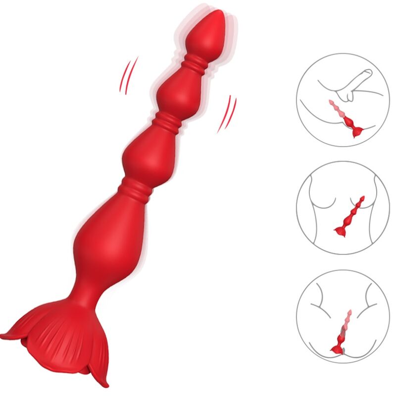 Armony Pink Vibrator Pagoda & Anal Plug Red | Niks.fi verkkokauppa