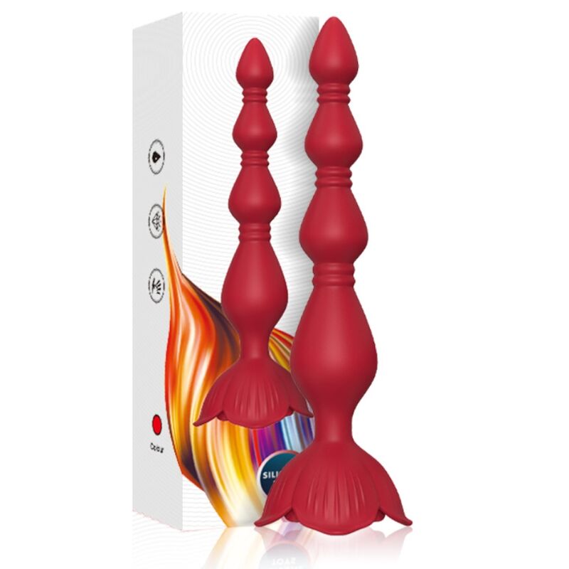Armony Pink Vibrator Pagoda & Anal Plug Red | Niks.fi verkkokauppa
