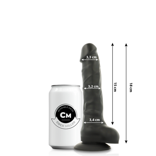 Cock Miller Silicone Density Cocksil Articulable Black 18 Cm | Niks.fi verkkokauppa