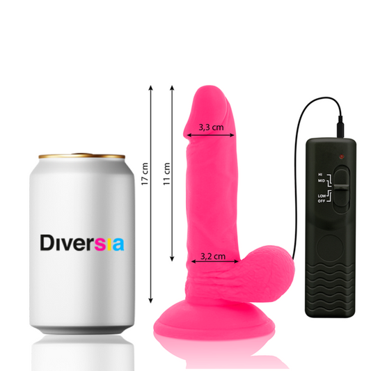Diversia Flexible Vibrating Dildo Pink 17 Cm -O 3.3 Cm | Niks.fi verkkokauppa
