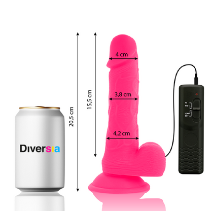 Diversia Flexible Vibrating Dildo Pink 20.5 Cm -O 4.2 Cm | Niks.fi verkkokauppa