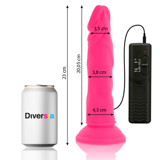 Diversia Flexible Vibrating Dildo Pink 23 Cm -O 4.3 Cm | Niks.fi verkkokauppa