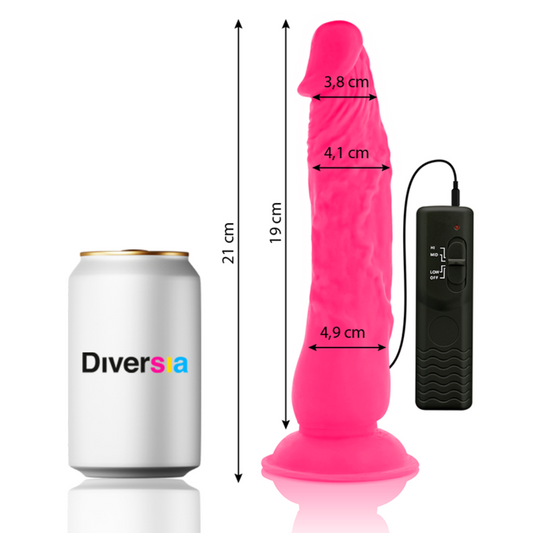 Diversia Flexible Vibrating Dildo Pink 21 Cm -O 4.9 Cm | Niks.fi verkkokauppa