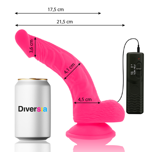 Diversia Flexible Vibrating Dildo Pink 21.5 Cm -O 4.5 Cm | Niks.fi verkkokauppa