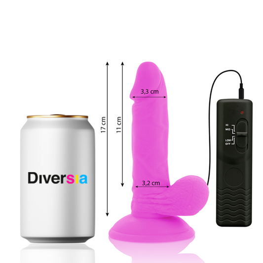 Diversia Flexible Vibrating Dildo Purple 17 Cm -O 3.3 Cm | Niks.fi verkkokauppa