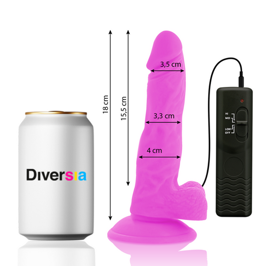 Diversia Flexible Vibrating Dildo Purple 18 Cm -O 4 Cm | Niks.fi verkkokauppa