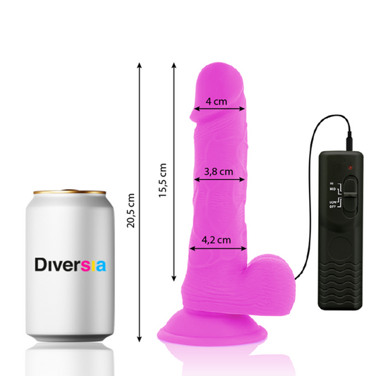 Diversia Flexible Vibrating Dildo Purple 20.5 Cm -O 4.2 Cm | Niks.fi verkkokauppa