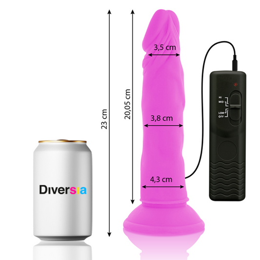 Diversia Flexible Vibrating Dildo Purple 23 Cm -O 4.3 Cm | Niks.fi verkkokauppa