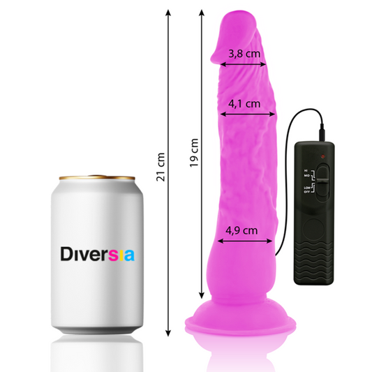 Diversia Flexible Vibrating Dildo Purple 21 Cm -O 4.9 Cm | Niks.fi verkkokauppa