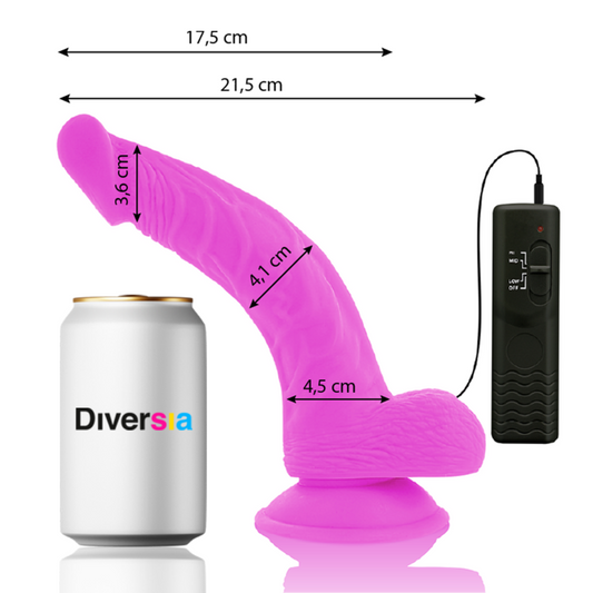 Diversia Flexible Vibrating Dildo Purple 21.5 Cm -O 4.5 Cm | Niks.fi verkkokauppa