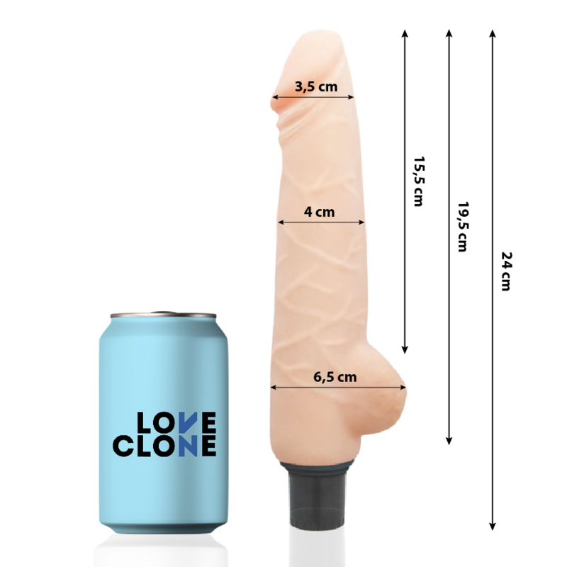 Loveclone Harald Self Lubrication Vibrator 24 Cm O- 4 Cm | Niks.fi verkkokauppa