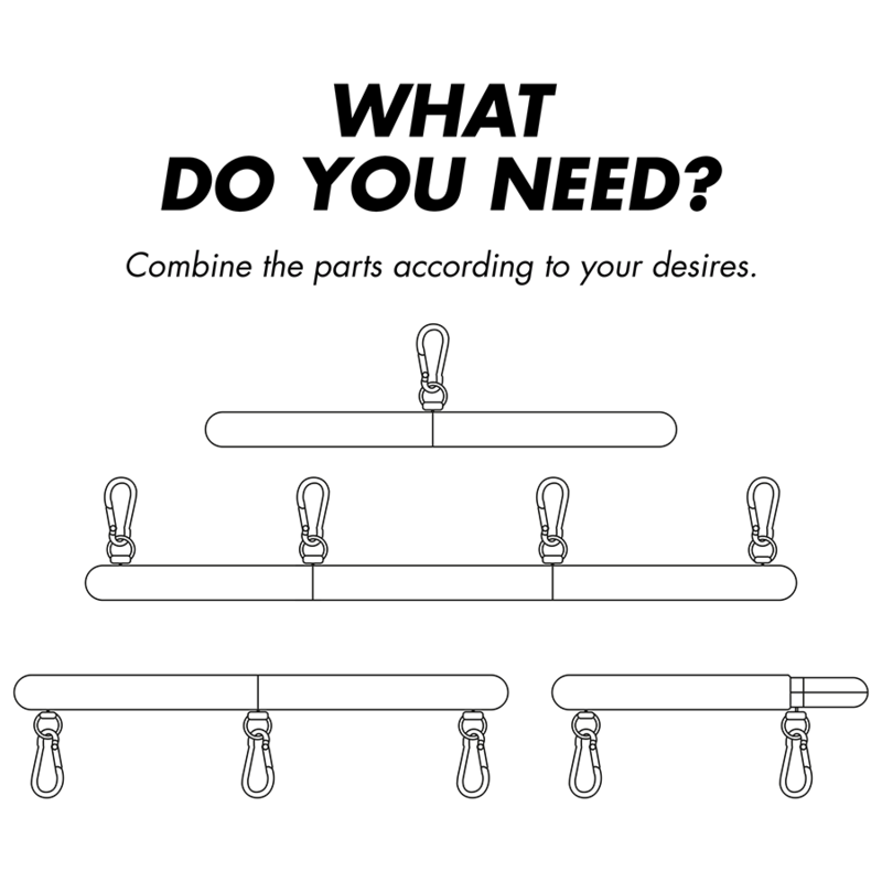 Fetish Submissive Bondage Adjustable Separator Bar 4 Pieces | Niks.fi verkkokauppa