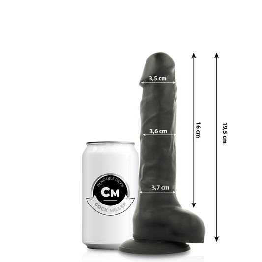 Cock Miller Silicone Density Cocksil Articulable Black 19.5 Cm | Niks.fi verkkokauppa