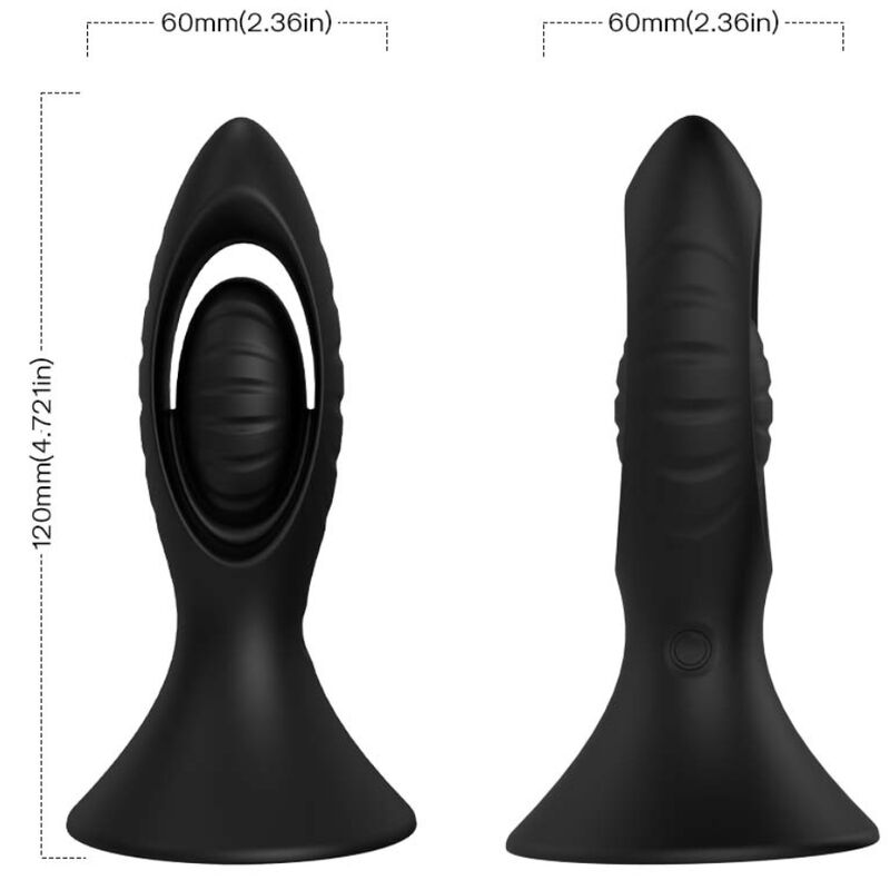 Armony Vibrator & Anal Plug Silicone Black | Niks.fi verkkokauppa