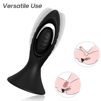 Armony Vibrator & Anal Plug Silicone Black | Niks.fi verkkokauppa
