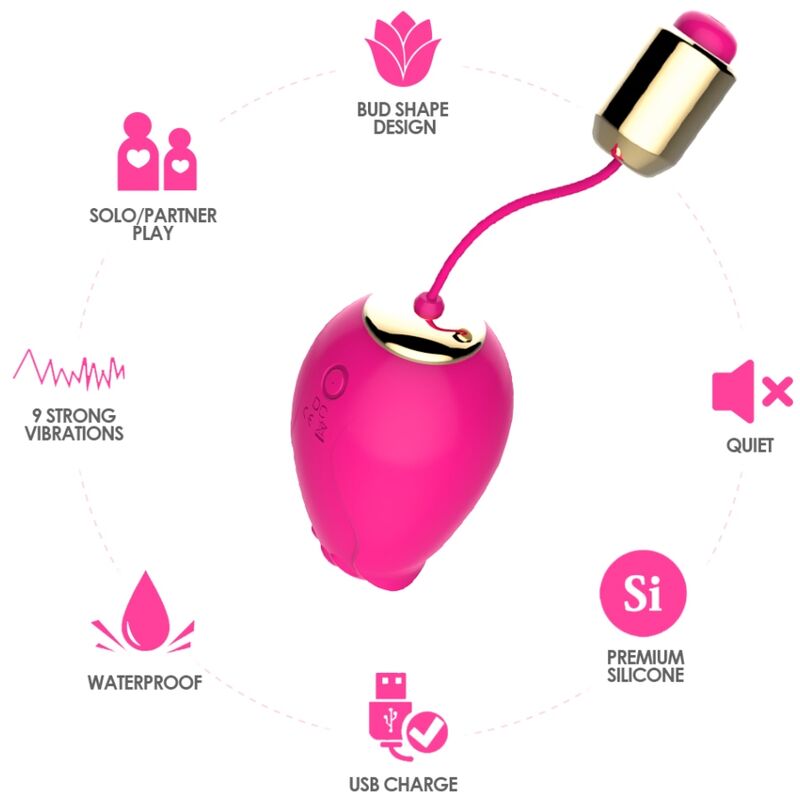 Armony Mandala Egg Vibrator G-Spot Remote Control Fuchsia | Niks.fi verkkokauppa