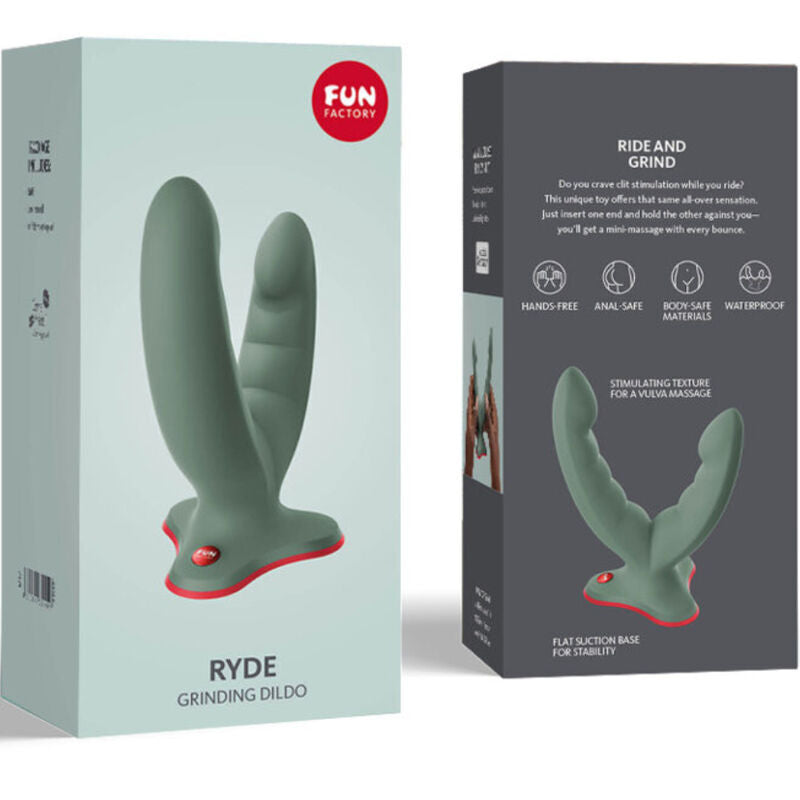 Fun Factory Ryde Double Dildo & Massager Green | Niks.fi verkkokauppa