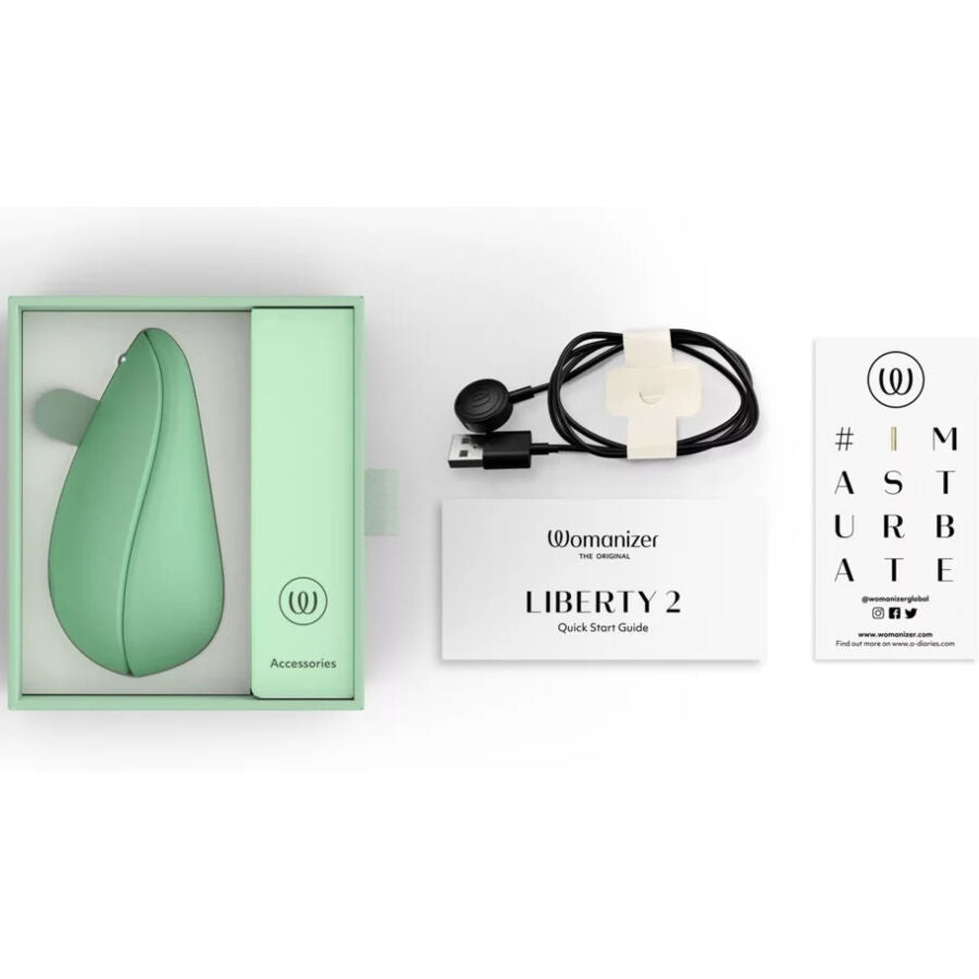 Womanizer Liberty 2 Clitoris Stimulator & Sucker Light Green | Niks.fi verkkokauppa