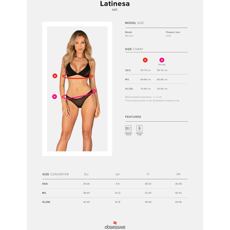 Obsessive Latinesa Set Two Pieces Xs/S | Niks.fi verkkokauppa