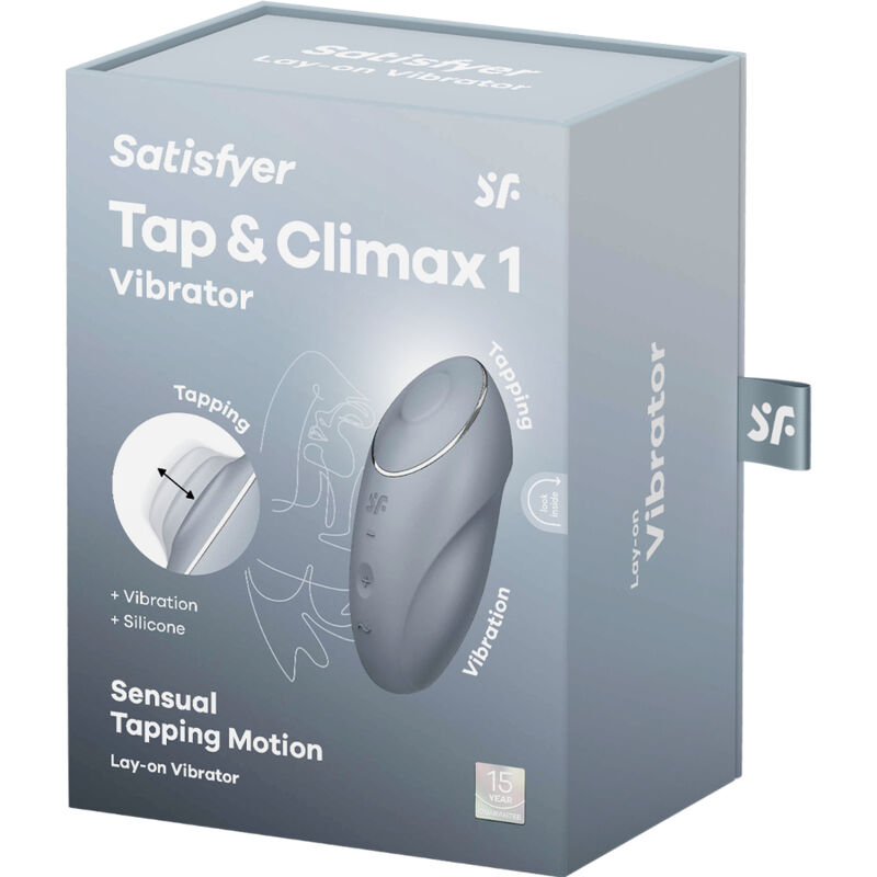 Satisfyertap & Climax 1 Lay-On Vibrator Grey | Niks.fi verkkokauppa