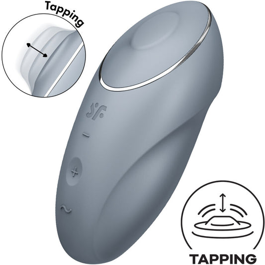 Satisfyertap & Climax 1 Lay-On Vibrator Grey | Niks.fi verkkokauppa