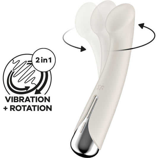 Satisfyerspinning G-Sport 1 Rotator Vibrator Beige | Niks.fi verkkokauppa