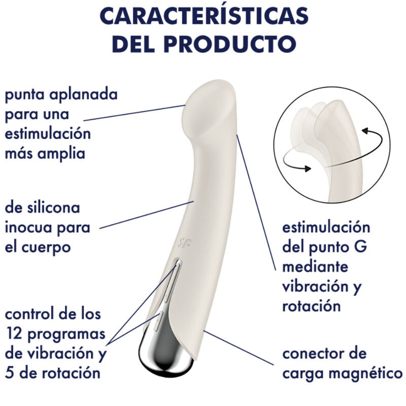 Satisfyerspinning G-Sport 1 Rotator Vibrator Beige | Niks.fi verkkokauppa