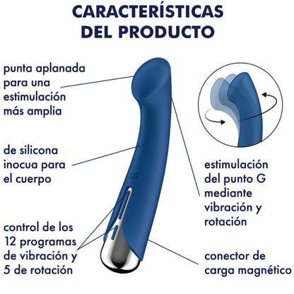 Satisfyerspinning G-Sport 1 Rotator Vibrator Blue | Niks.fi verkkokauppa
