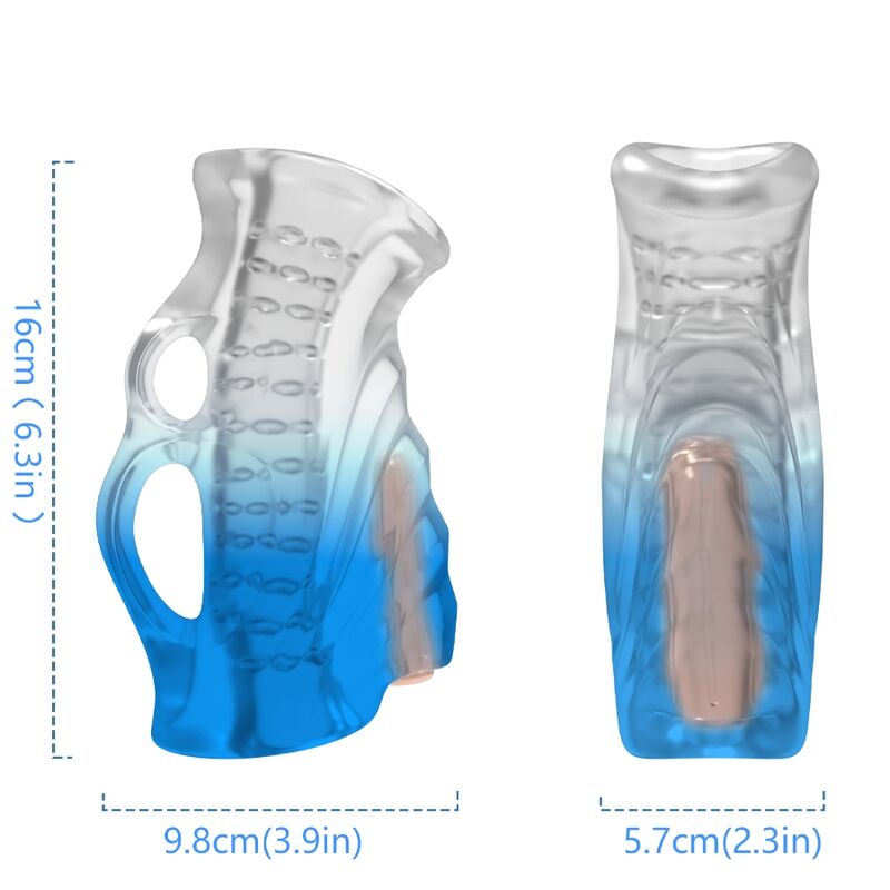 Armony Masturbator Finger & Vibrator Blue Gradient | Niks.fi verkkokauppa