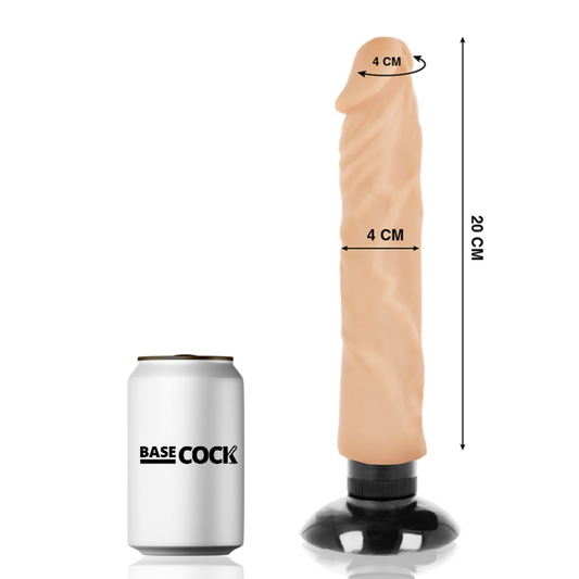 Basecock Realistic Vibrator 2-1 Flesh 20 Cm O- 4 Cm | Niks.fi verkkokauppa