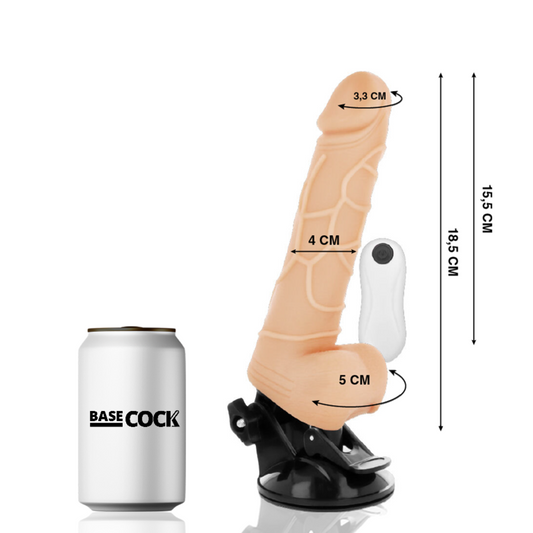 Basecock Realistic Vibrator Remote Control Flesh 18.5 Cm O- 4Cm | Niks.fi verkkokauppa