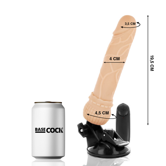Basecock Realistic Vibrator Remote Control Flesh 19.5 Cm O- 4 Cm | Niks.fi verkkokauppa