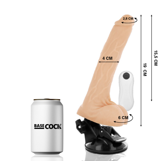 Basecock Realistic Vibrator Remote Control Flesh 19 Cm O- 4 Cm | Niks.fi verkkokauppa