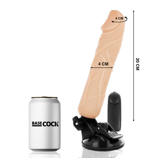 Basecock Realistic Vibrator Remote Control Flesh 20 Cm O- 4 Cm | Niks.fi verkkokauppa