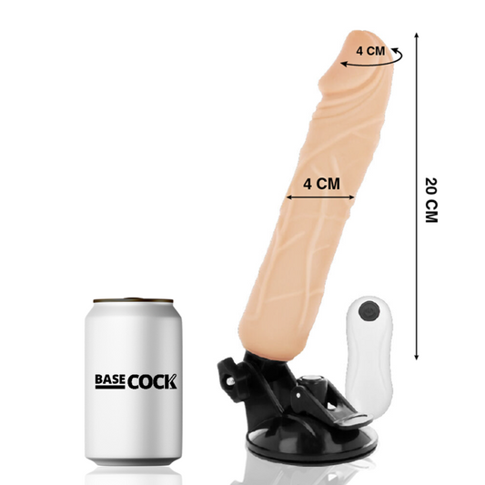 Basecock Realistic Vibrator Remote Control Flesh 20 Cm O- 4 Cm | Niks.fi verkkokauppa