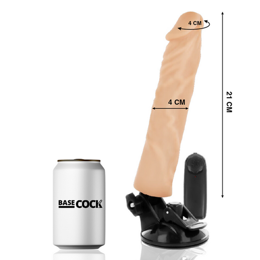 Basecock Realistic Vibrator Remote Control Flesh 21 Cm O- 4 Cm | Niks.fi verkkokauppa