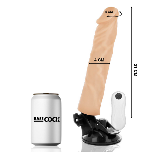 Basecock Realistic Vibrator Remote Control Flesh 21 Cm O- 4 Cm | Niks.fi verkkokauppa