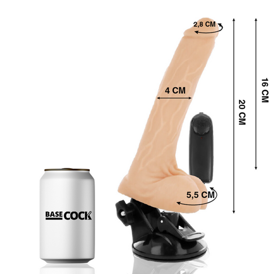 Basecock Realistic Natural Remote Control Vibrator With Testicles 20 Cm O- 4 Cm | Niks.fi verkkokauppa