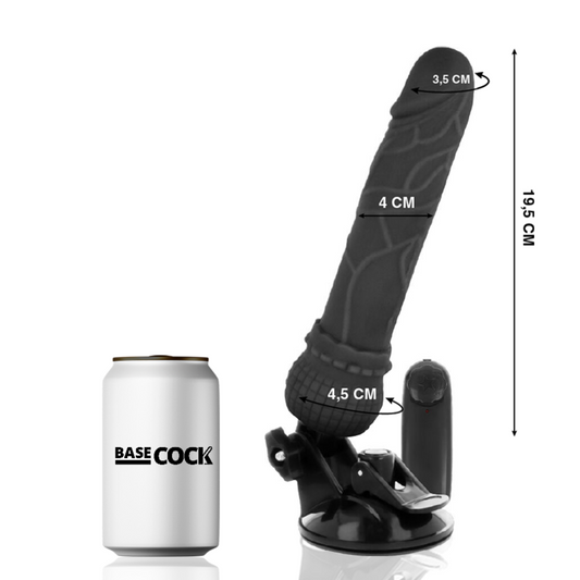 Basecock Realistic Vibrator Remote Control Black 19.5 Cm O- 4 Cm | Niks.fi verkkokauppa