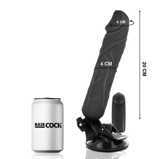 Basecock Realistic Vibrator Remote Control Black 20 Cm O- 4 Cm | Niks.fi verkkokauppa