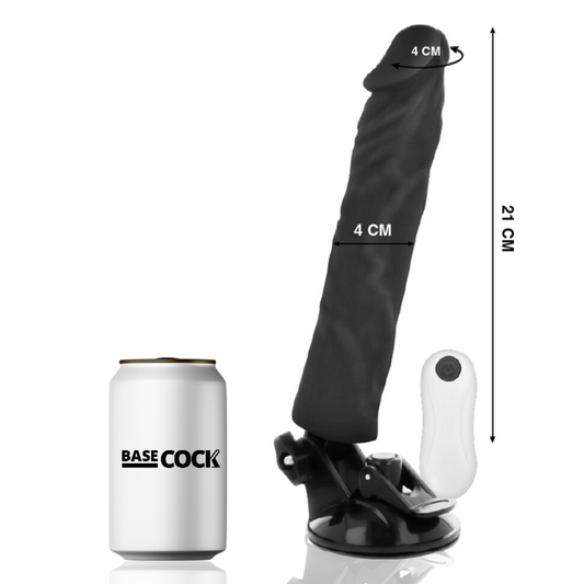Basecock Realistic Vibrator Remote Control Black 21 Cm O- 4 Cm | Niks.fi verkkokauppa