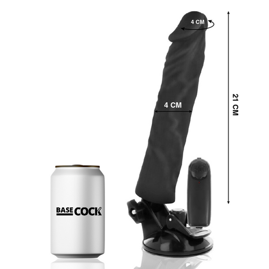 Basecock Realistic Vibrator Remote Control Black 21 Cm O- 4 Cm | Niks.fi verkkokauppa