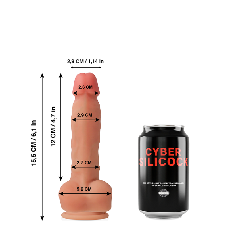 Cyber Silicock Ansel Ultra Realistic Soft Liquid Silicone 15.5 Cm -O 2.9 Cm | Niks.fi verkkokauppa