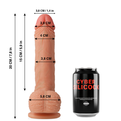 Cyber Silicock Freeman Ultra Realistic Soft Liquid Silicone 20 Cm -O 3.8 Cm | Niks.fi verkkokauppa