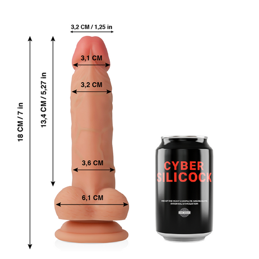 Cyber Silicock Jude Ultra Realistic Soft Liquid Silicone 18 Cm -O 3.2 Cm | Niks.fi verkkokauppa