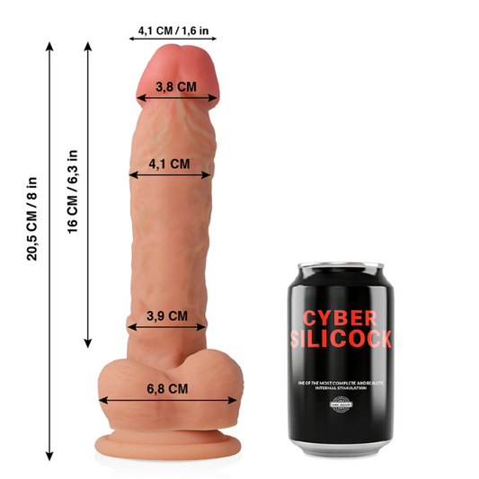 Cyber Silicock Ultra Realistic Soft Liquid Silicone Dong 20.5 Cm -O 4.1 Cm | Niks.fi verkkokauppa