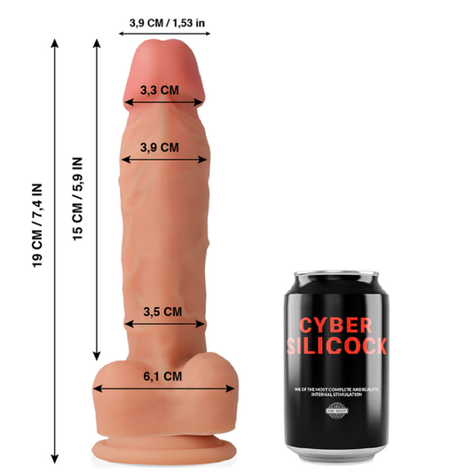 Cyber Silicock Oliver Ultra Realistic Soft Liquid Silicone 19 Cm -O 3.9 Cm | Niks.fi verkkokauppa