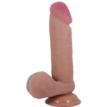 Pretty Love Sliding Skin Series Realistic Dildo With Sliding Skin Suction Cup Brown 20.5 Cm | Niks.fi verkkokauppa