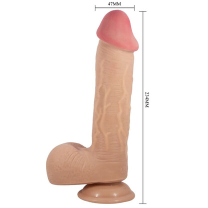 Pretty Lovesliding Skin Series Realistic Dildo With Sliding Skin Suction Cup Flesh 23.4 Cm | Niks.fi verkkokauppa